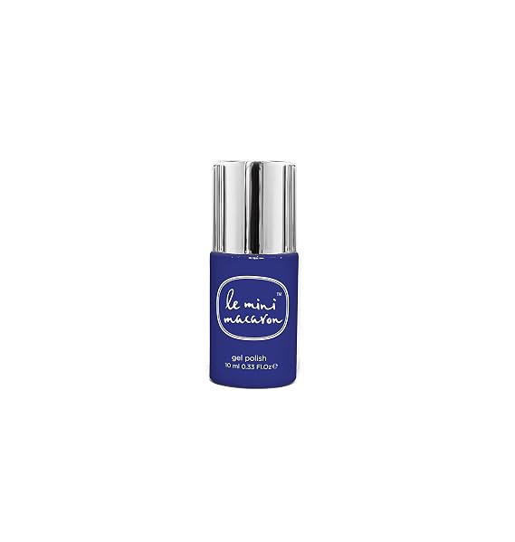 le mini macaron 3-in-1 Gel Nail Polish Combining Base Coat, Color, and Top Coat | Salon Quality | Smudge-Free | Chip Free | Quick Drying | Soak Off | Blue Raspberry