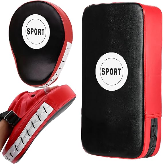2-in-1 Boxing Pads Set | Punching Mitts Focus Pads, Adjustable Strike Shield Arm Pad Set for Boxing, Kickboxing, Karate, Muay Thai MMA Training