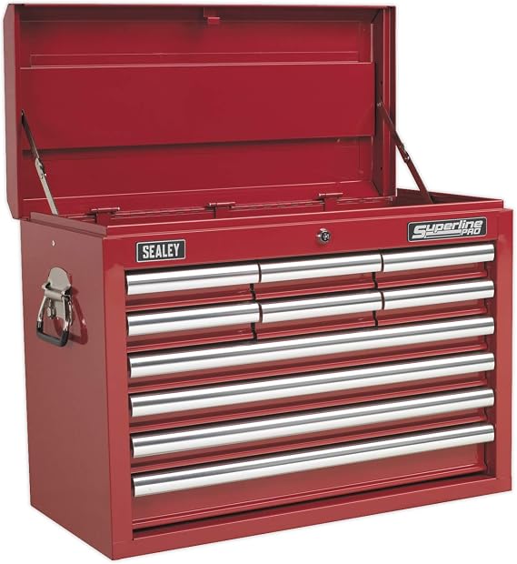 Sealey Ap33109 Topchest 10 Drawer with Ball Bearing Runners - Red
