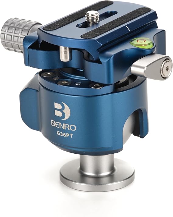 Benro GX Series Dual-Pan Ball Head Low-Profile Aluminum Arca-Swiss Compatible Tripod Head with Dual 360 Panning, Friction Control & 44 lb Load Capacity for DSLR & Mirrorless Cameras (G36PT)