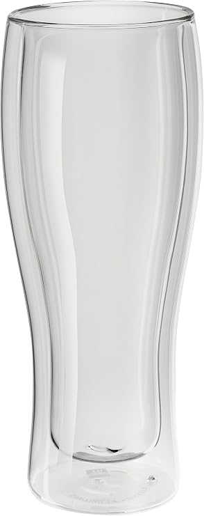 Zwilling Sorrento Double Glazed 2-Piece Beer Glass, 414 ml, Glass, Clear Glass