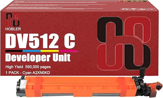 VERIMP DV512 Developer Unit Compatible for Konica Minolta DV-512 A2XN03D A2XN0KD A2XN0ED A2XN08D Developer Unit Work for Bizhub C224 C284 C364 C454 C554 Printers 1 Cyan Pack