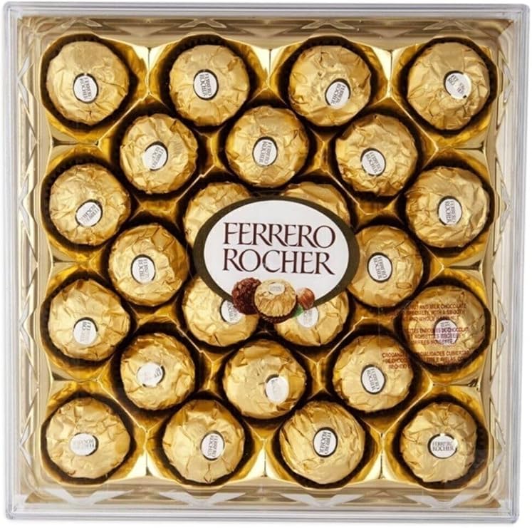 Ferrero Rocher Milk and Hazelnut Chocolate 24 Piece Gift Box, 300g