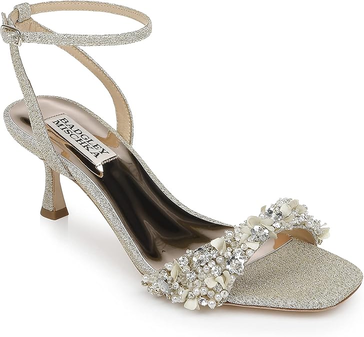 Badgley Mischka Women's Telissa Kitten Heel Sandal
