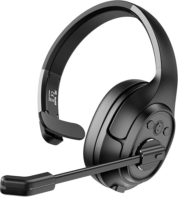 EKSA Noise Cancelling Trucker Bluetooth Headset with Microphone for Trucker