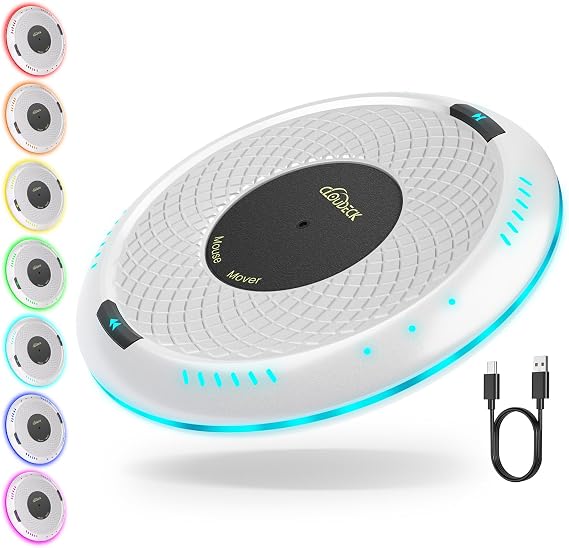 Mouse Mover with Timer & LED Color Option Undetectable Mouse Jiggler 2 Speed Mode Auto Move Pad Keep PC Active [FLYMICE Updated]