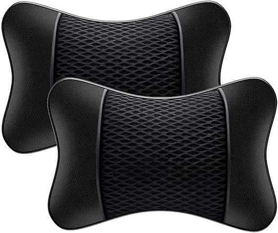 Headrest Pillow Car Seat for DS 3 Hatchback 2016 2017 2018,Neck Pillow for car,Ergonomic Memory Foam headrest,Breathable Removable Cover,Universal,A/Black