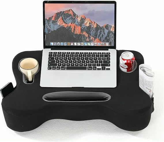 Lap Pillow for Gaming & Reading – 25in Oversized Lap Desk with Cup Holder