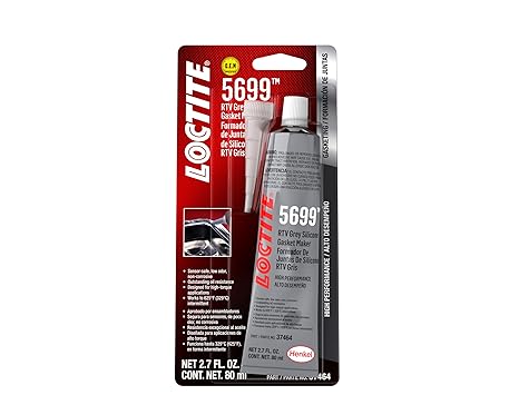 LOCTITE 5699 RTV Grey High Performance Silicone Gasket Maker - High Performance, Oil Resistant, High Torque Applications - 80 ml, 1 Pack