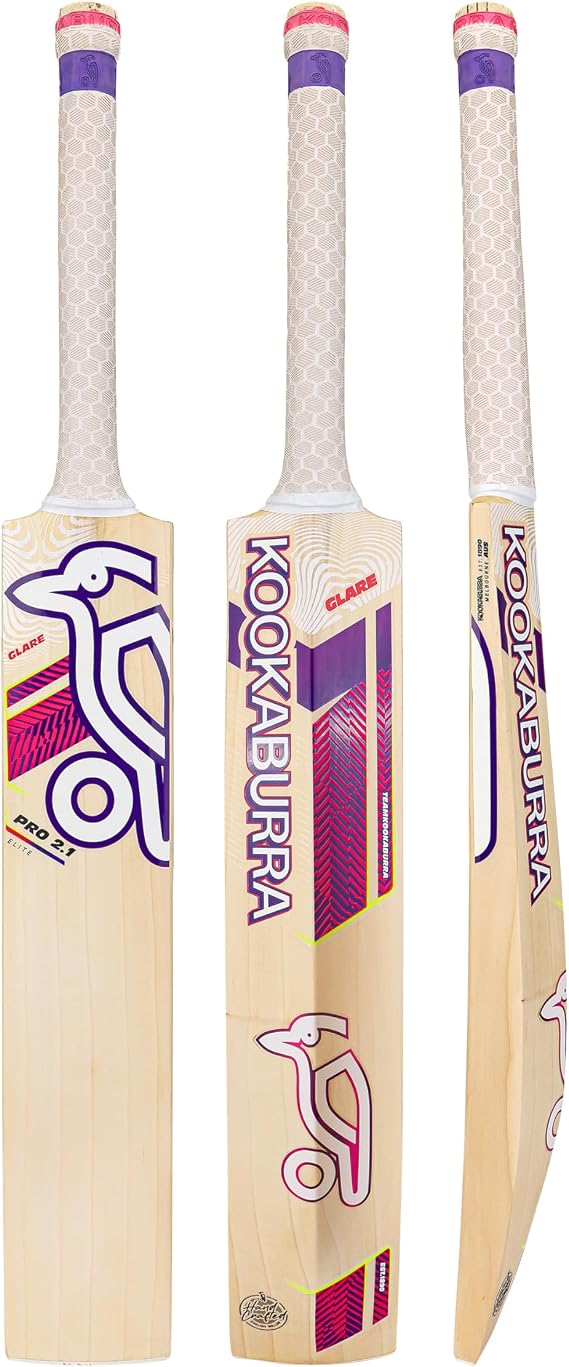 Kookaburra Glare Pro 2.1 Elite Cricket Bat - Short Handle, Pink & Purple