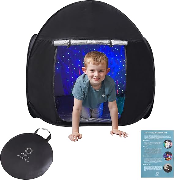 Sensory Tent | Calm Corner for Children to Play and Relax | Sensory Corner | Helps with Autism, SPD, Anxiety & Improve Focus | Black Out Tents for Autistic Children