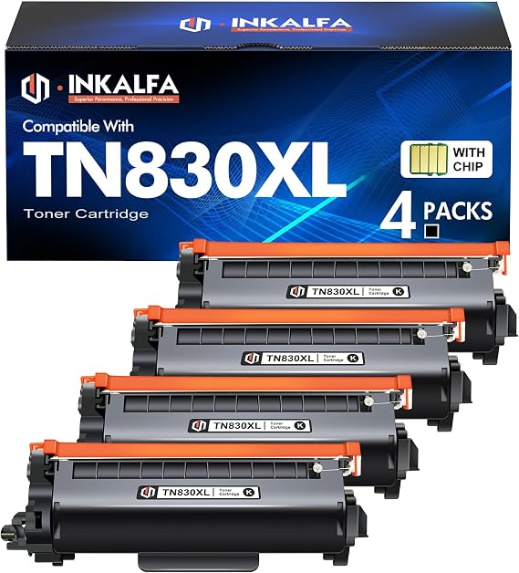 TN830XL TN830 Toner for Brother Printer HL-L2460DW DCP-L2640DW MFC-L2820DW