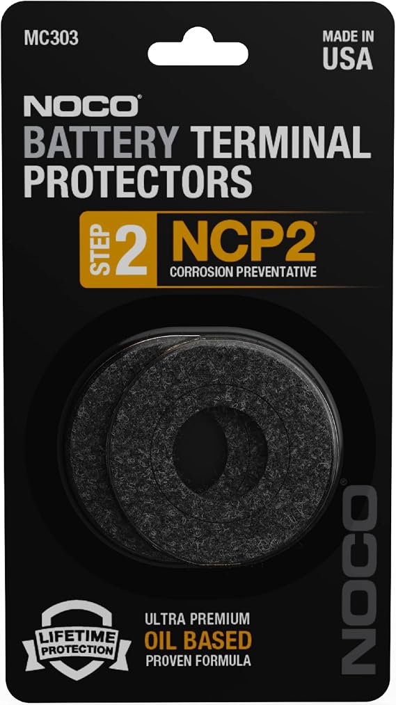 NOCO NCP2 MC303 Oil-Based Battery Terminal Protectors, Anti-Corrosion Washers, and Battery Corrosion Pads (Pack of 2)