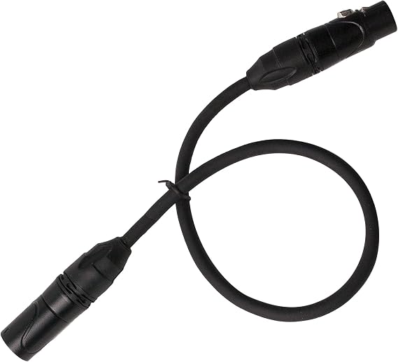 LyxPro Quad Serias - 3 Ft - XLR Male to Female Star Quad Microphone and Audio Cable for High End Quality and Sound Clarity, Extreme Low Noise Black