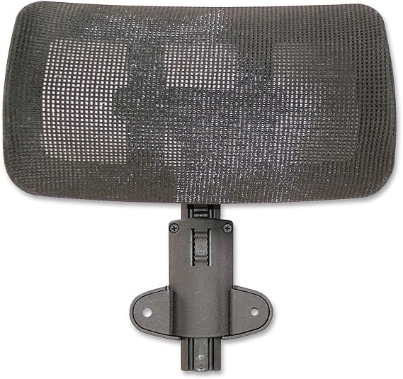 Lorell Mesh High-Back Office Headrest, Black, for use Hi-Back Mesh Chairs, 1 Count