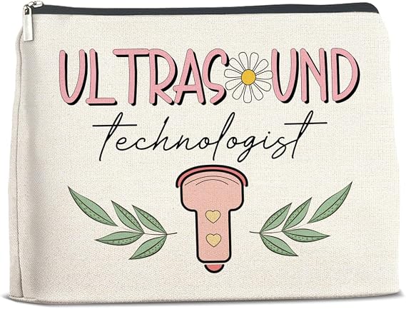 Ultrasound Technologist Gift Makeup Bag for Women Sonographer Nurse