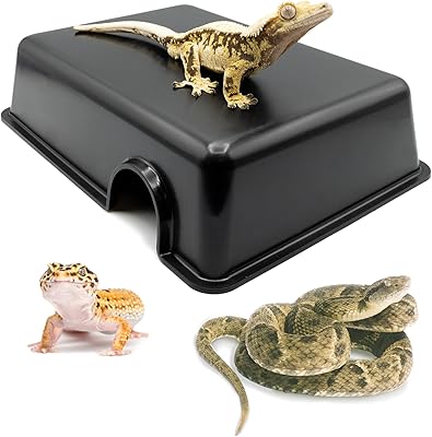 Pangea Reptile Hide Box C- Medium, Black