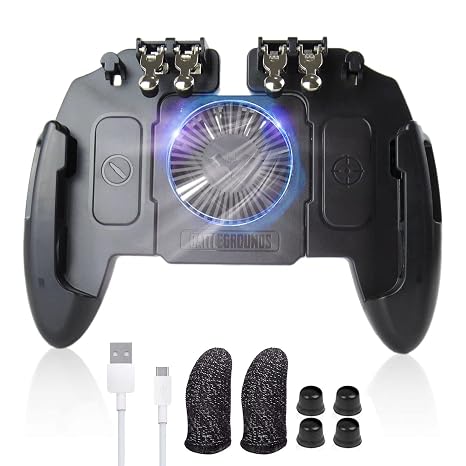 Game Controller Gamepad Trigger Shooting Free Fire Cooling Fan Gamepad Joystick for IOS Android Mobile Phone