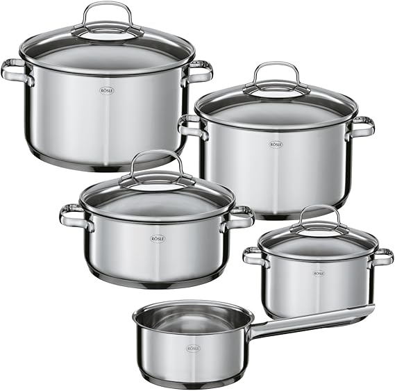 Rosle Elegance Stainless Steel Cookware Set, 5 Piece