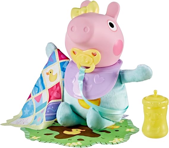 Peppa Pig Oinks ve Snuggles Evie Aksesuarlı İnteraktif Oyuncak Bebek, 20'den Fazla Ses, 3 Yaş ve Üzeri Kız ve Erkek Çocuklar için Pelüş Oyuncaklar