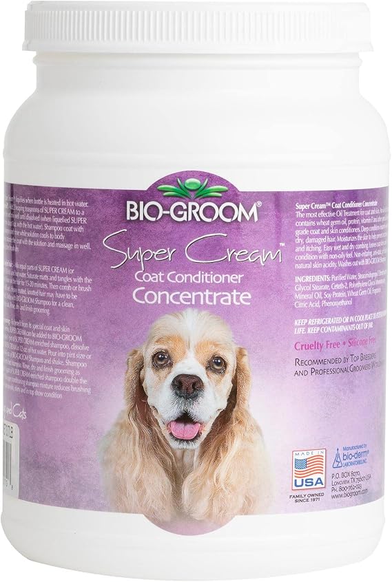 Bio-Groom Super Cream Dog Conditioner a Concentrated Coat Conditioner, Dog Bathing Supplies, Puppy Wash, Cat & Dog Grooming Supplies for Sensitive Skin, Cruelty-Free, Made in USA a 3.7 lb 1-Pack