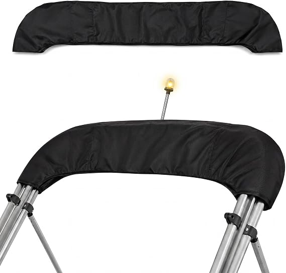 Oversize Bimini Top Storage Boot Cover,fits Boat Bimini top 103"/8.5' Wide.Replacement Boot Cover for Bulky Extra-Large tubing Bimini Tops for Boats. Durable Weatherproof Black Pontoon Boat Cover