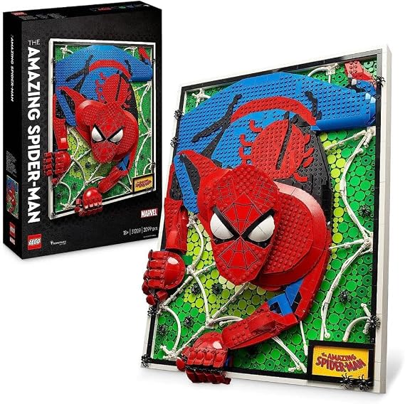 Lego Art The Amazing Spider-Man 31209 Building Kit; Nostalgic Toy for Spider-Man Fans and Creative Hobby for Adults to Make Super Hero Wall Art (2,099 Pieces)