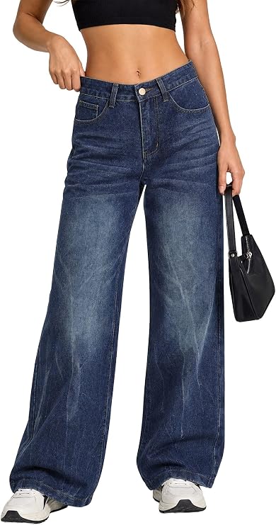 EMMIOL Baggy Jeans Women High Waisted Wide Leg Jeans