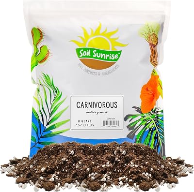 Soil Sunrise Carnivorous Plant Potting Soil Mix 8 Quarts Ideal Additive for Venus Fly Traps, Sundews, and Pitcher Plants