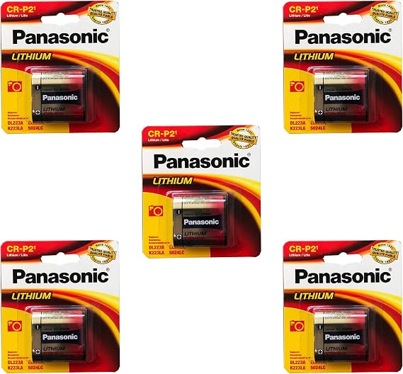 5x Panasonic CR-P2 6V Photo Lith Battery Replace 5024LC, 6204, CR17-33, CRP2, CRP2P, CRP2S, CR-P2, CR-P2S, DL223A, DLCRP2, EL223AP, K223LA, K223LA-1, PC223, PC223A