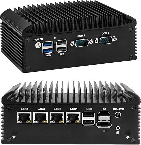 CWWK Mini PC N150 Firewall Appliance, 4 x i226-V 2.5GbE LAN, 2x RS232 COM, Micro OPNsense Box, Fanless Industrial Embedded Mini Computer, 8GB DDR4 RAM