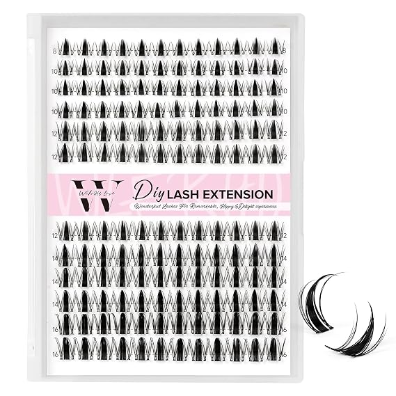 Fairy Lash Clusters 144pcs DIY Wispy Manga Style Natural Look Manga Eyelash Clusters D Curly Cluster Eyelash Extensions Individual Anime Lash Extension with Invisible Thin Band(8-16mm-Mixed)