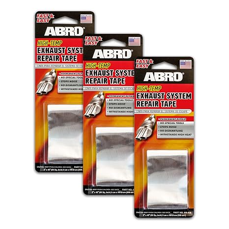 ABRO Exhaust Tape, High-Temp Muffler Repair Kit, 3 Pack