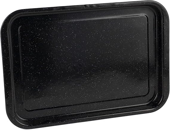 Russell Hobbs CW11471 Romano Vitreous Enamel 36 cm Roasting Baking Tray, Easy-Clean Cookie Sheet, Dishwasher Safe, Durable, Black