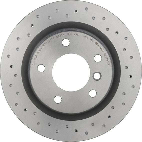 Brembo 09.9793.1X Xtra UV Coated vented drilled Rear Brake Rotor BMW/BMW (BRILLIANCE) OE# 34216855007