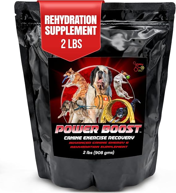 CPN Power Boost Canine - High Performance Formula with Electrolytes 2 Lbs | Power Boost, Low Fat, High-Carb Rehydration & Recovery Supplement for Working & Sporting Endurance, Muscle Recovery & Cooling