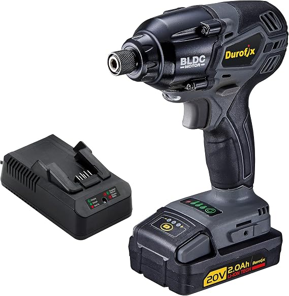 Durofix RI20173-PM P20 Series 20V Cordless Li-ion 1/4 162 ft-lbs. Heavy Duty Brushless Impact Driver Tool Kit
