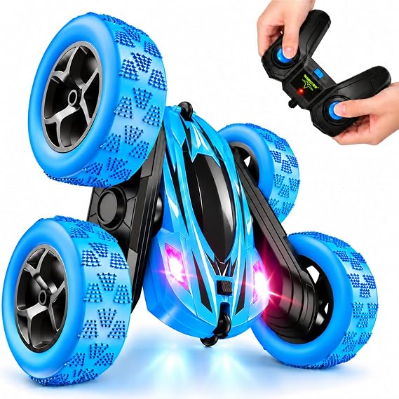 FREE TO FLY Remote Control Car Boys Toys: 360 Flip Rc Cars 2.4Ghz Double-Sided Rotating Stunt Car 6 7 8 9 10 11 12 Year Old Kids Girls Outdoor Indoor