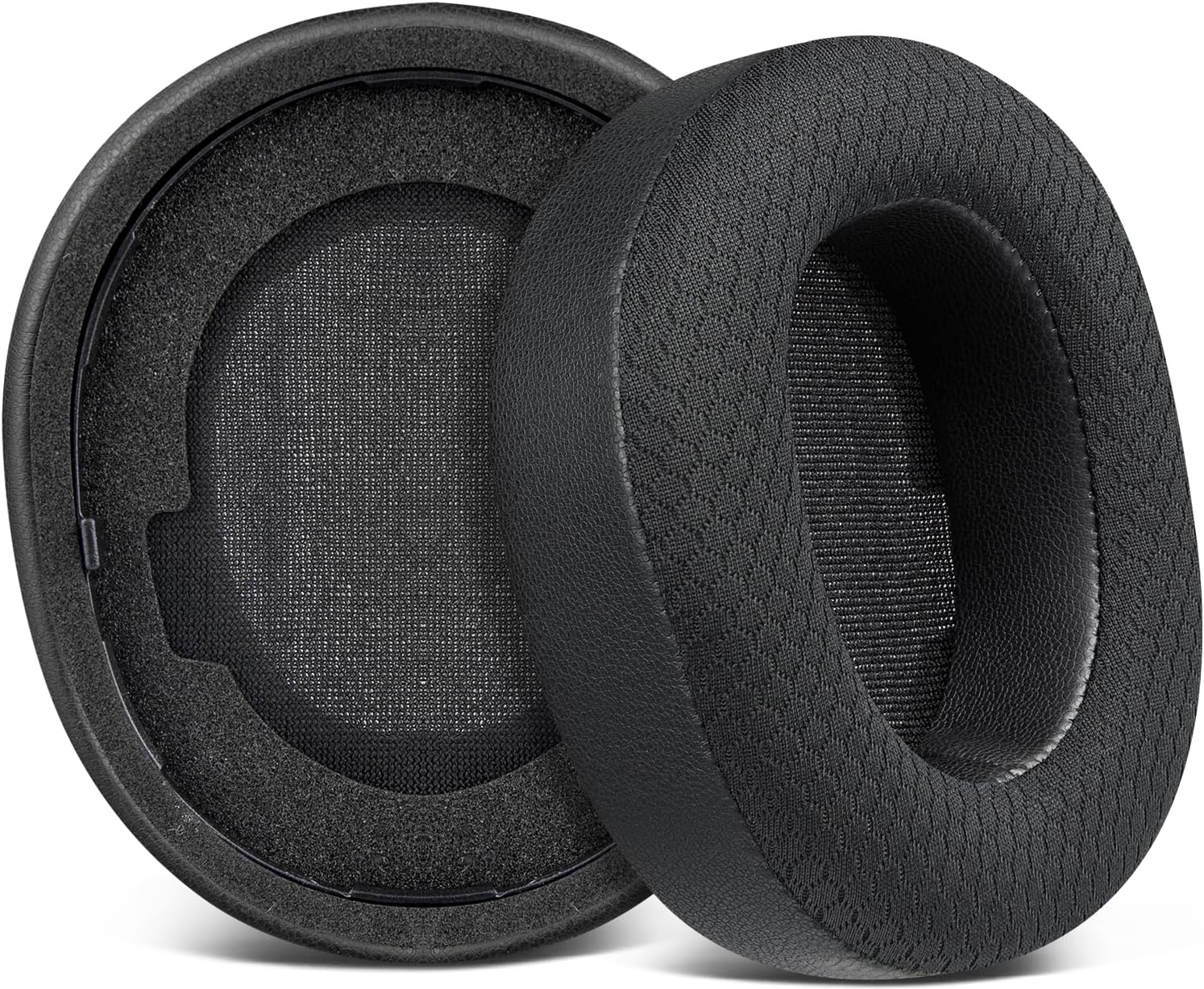 SOULWIT Mesh Fabric Replacement Earpads for Steelseries Arctis Nova Pro Wireless Headphones, Ear Pads Cushions with High-Density Noise Isolation Foam, Added Thickness - Black
