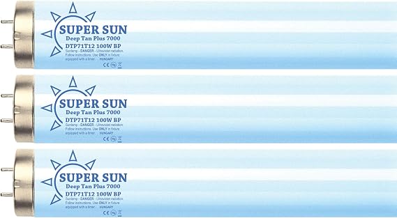 Super Sun Deep Tan Plus 7000 F71T12 100W Bipin Tanning Lamps (36)