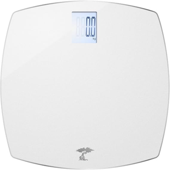 ToiletTree Products 400 lb Capacity Precision Digital Glass Bathroom Scale, Super White