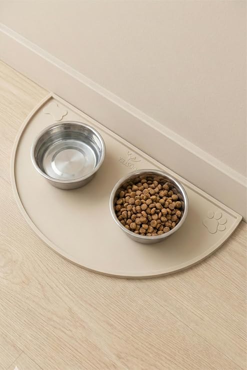 Cozley Silicone Food Mat Pool Washable Non-Slip Erasable Pet Nutrition Mat Cat Dog Mat Cat Dog Food Mat Waterproof Foldable Water Container Food