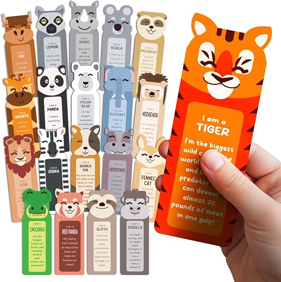 100 Quality Bookmarks for Kids 2x6 inches Multiple Designs