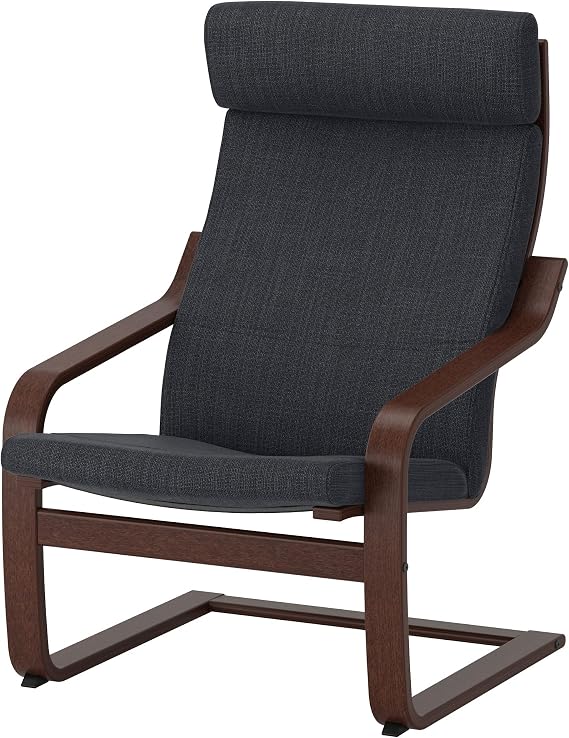 Ikea POANG Armchair Chair, brown/Hillared anthracite