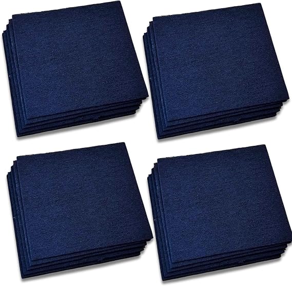 Activated Carbon Air Filter 11"x11" - Cut to Fit (20-Pack), Anti-Odor Charcoal Filter Sheets for Air Purifier, Vent Hoods, Vacuum Cleaners, Aquariums, Kitchen, and Home Use - 1/8" Thick