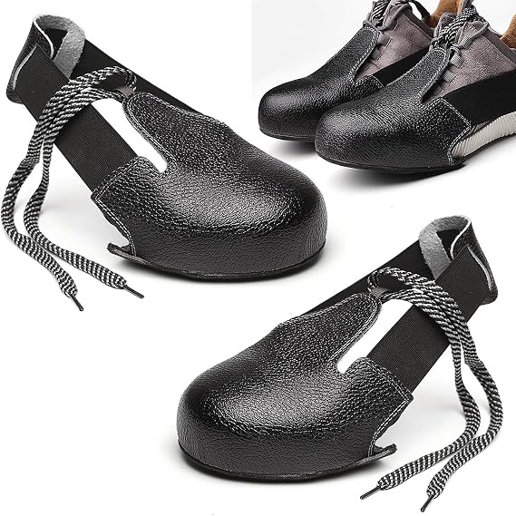 Steel Toe Covers for Shoes Slip-On Safety Toe Caps US 5-14 | Adjustable Toe Covers Protection for Work Shoes, Boots & Sneakers, Men & Women, Industrial Workplace Protection