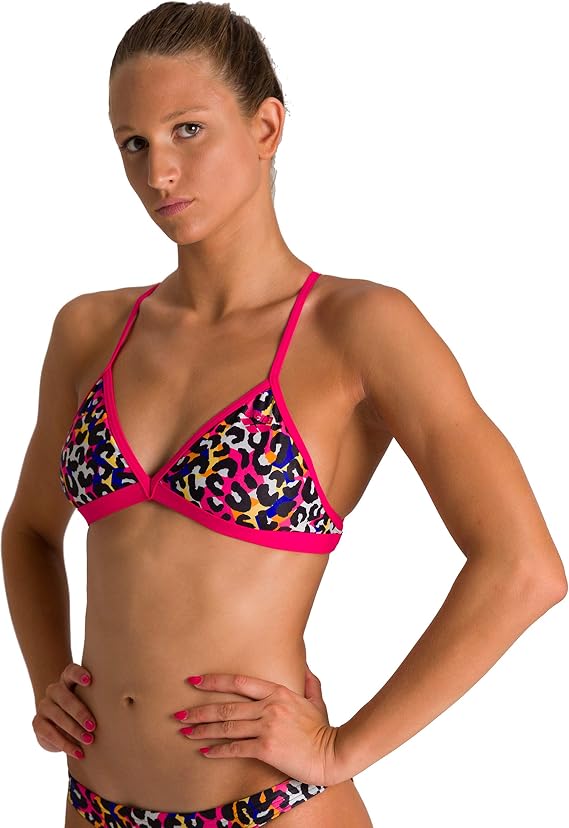 ARENA Women'sCheetah Heat Tie Back Top