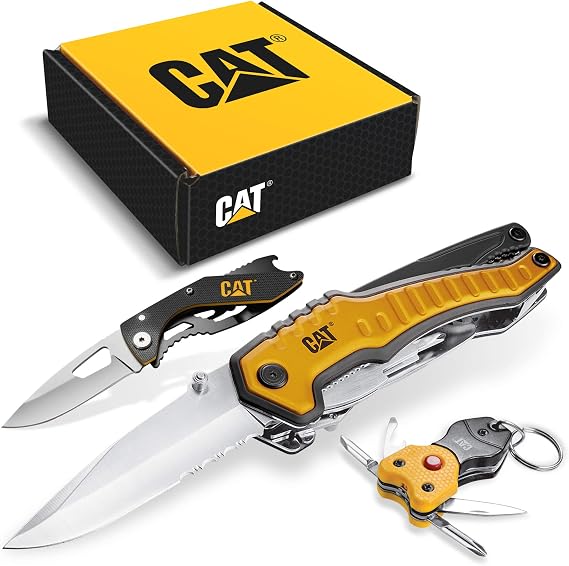 Cat 3 Piece 9-in-1 Multi-Tool, Knife, and Multi-Tool Key Chain Set - 240125