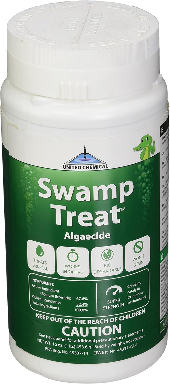 SWAM-C12 Swamp Treat Pool Algae Eliminator, 1-Pound