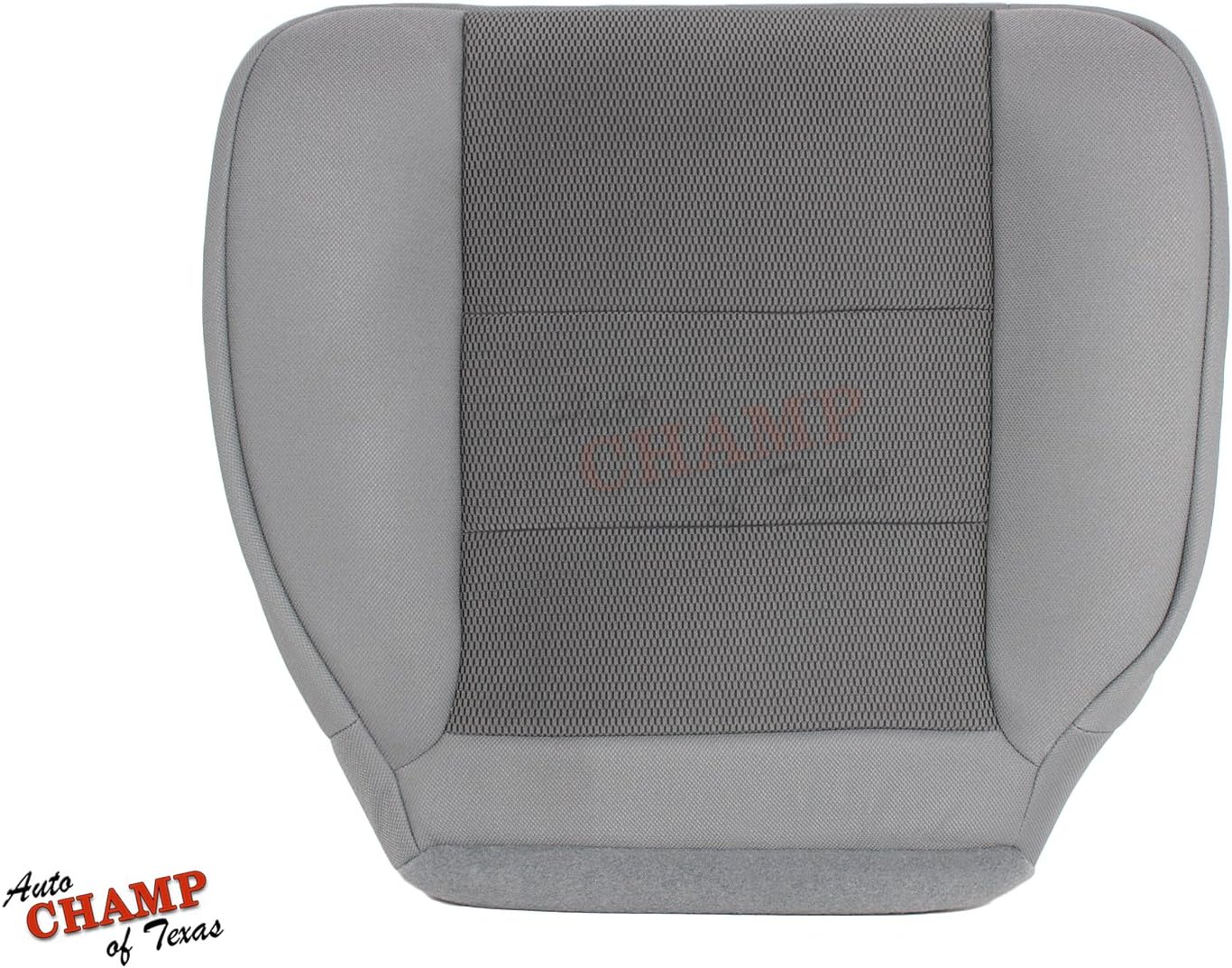 Auto Champ Of Texas - Driver Side Bottom Replacement Cloth Seat Cover, Gray Compatible with 2003-2007 Ford F250 XLT Super-Cab X-Cab